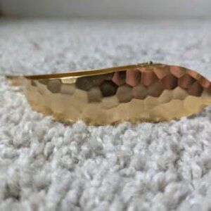 Ficcare Maximus Large Hair Clip, Hammered Gold